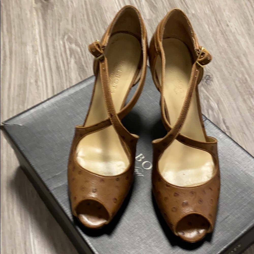 Talbots Leather Peep-Toe Platforms - image 1